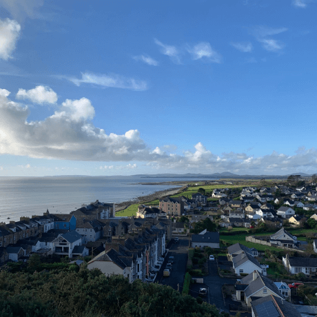 Paisagem de Criccieth, País de Gales